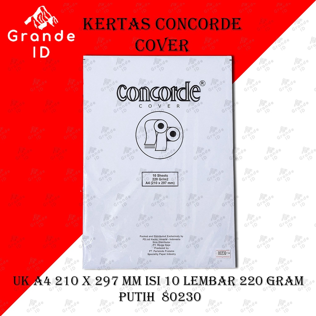 

KERTAS CONCORDE 220 GRAM UKURAN A4 ISI 10 LEMBAR COVER CONCORDE