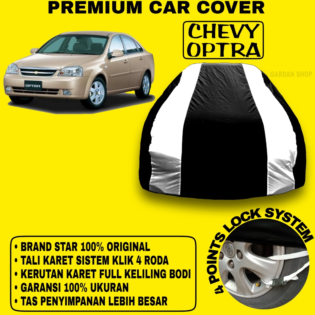 Body Cover CHEVY OPTRA Sarung Strip SILVER Penutup Pelindung Bodi Mobil Chevy Optra PREMIUM