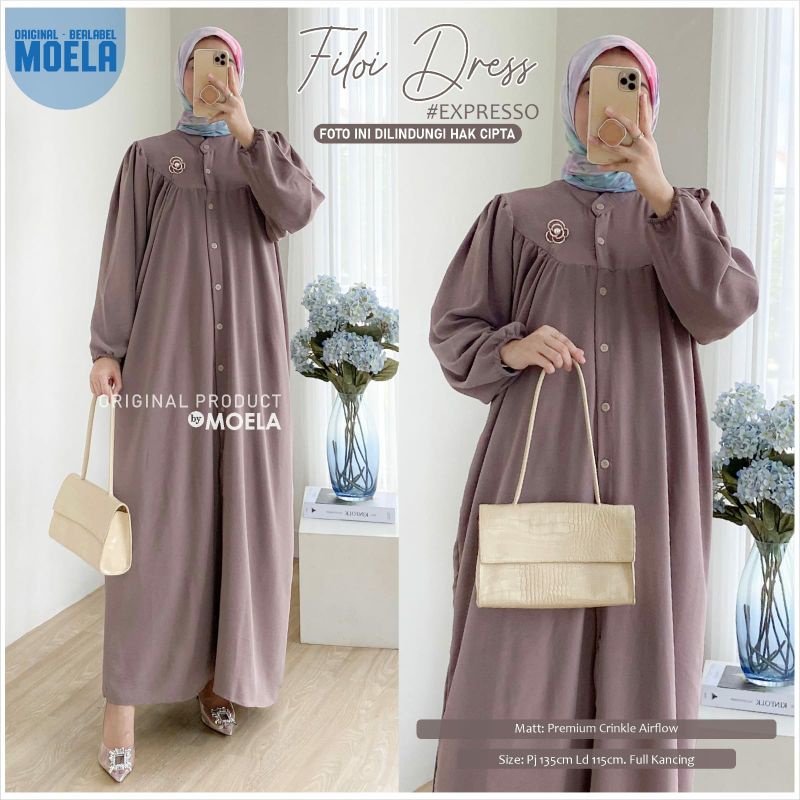 Fioli Dress by Moela Dress Crinkle Airflow Dress Murah