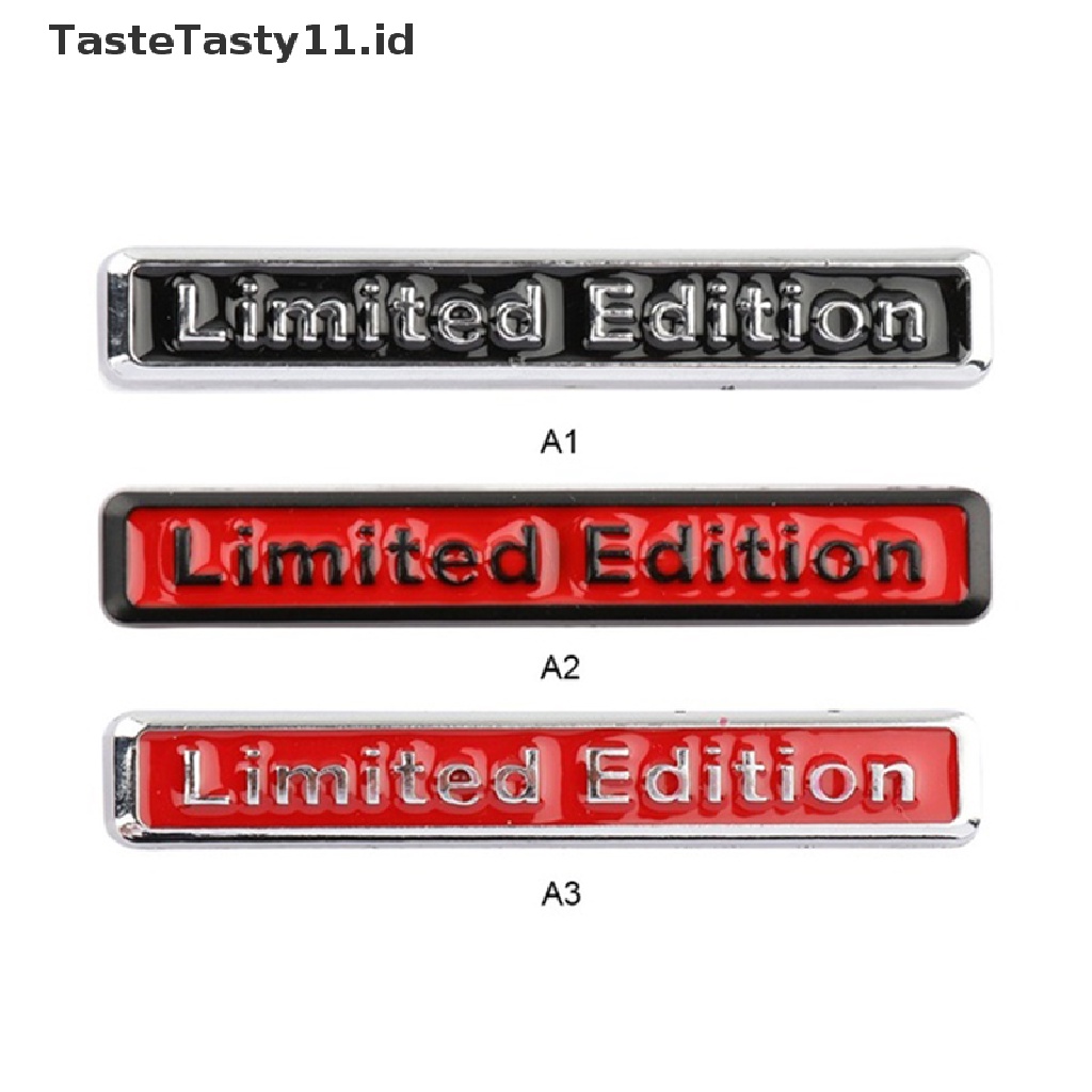 (TasteTasty) Stiker Emblem / Badge 3D Bahan Metal Chrome Edisi Terbatas Untuk Mobil / Motor