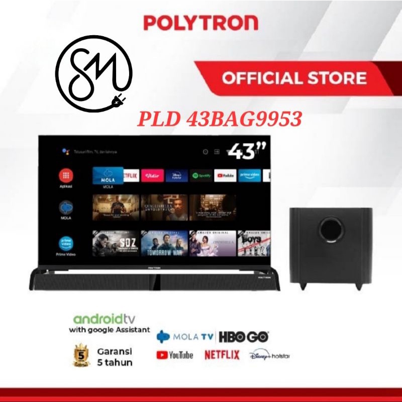 LED TV Polytron PLD 43BAG5959 43 inc Android smart Cinemax soundbar