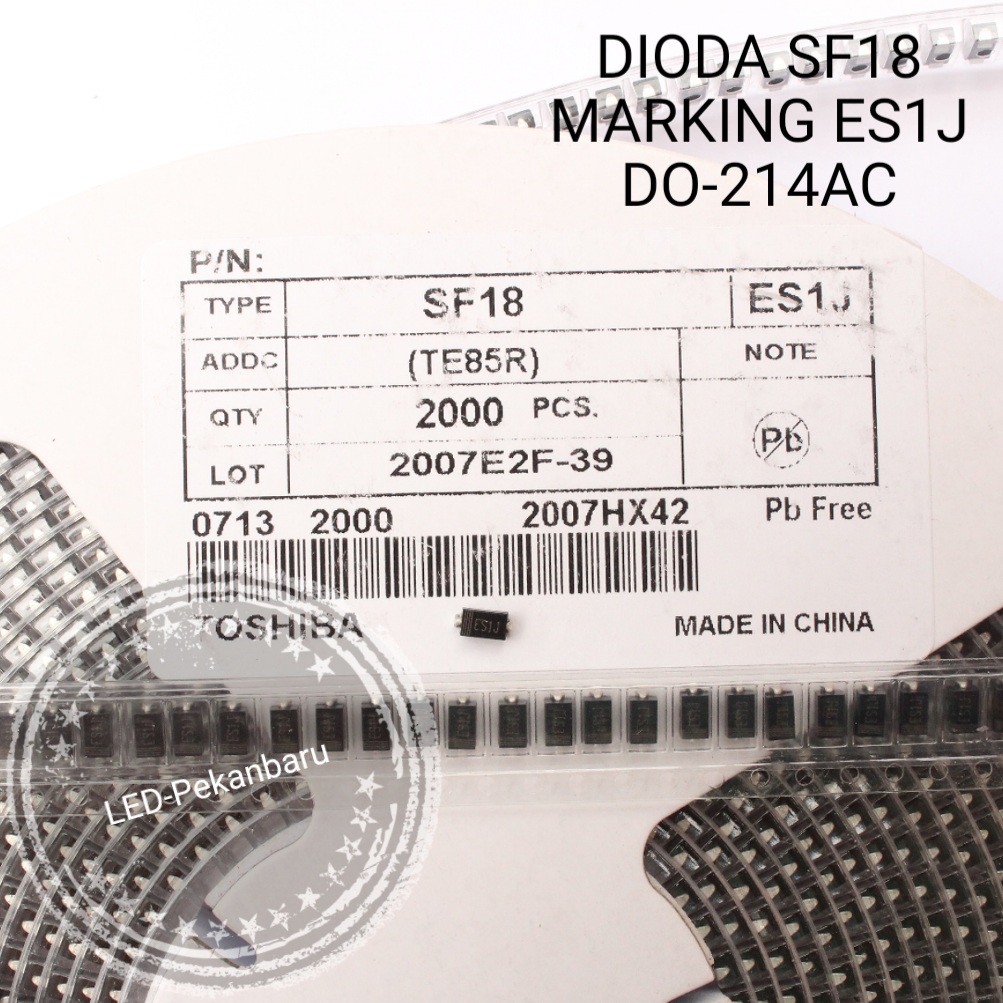 10PCS DIODA ES1J SF18 DIODE 600V 1A DO-214AC SMD