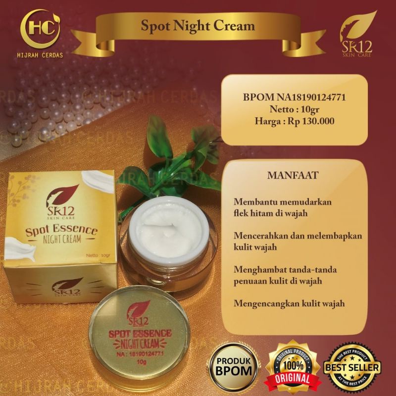 SPOT ESSENSE NIGHT CREAM / PENGHILANG FLEK HITAM / AMAN BUSUI BUMIL /B