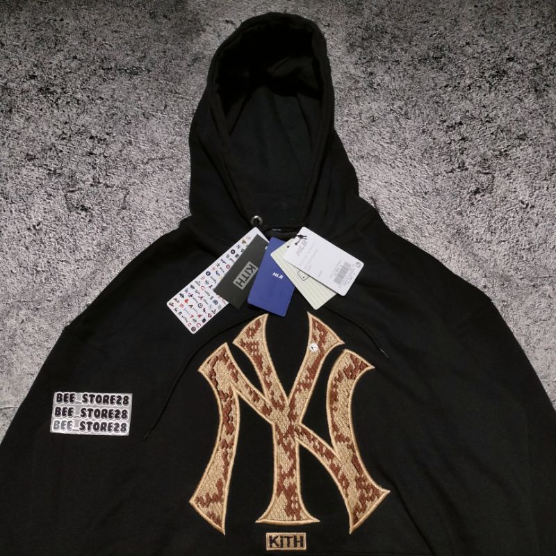 SWEATER HOODIE NY MBL YANKEES X KITH FULL BORDIR AUTHENTIC PREMIUM