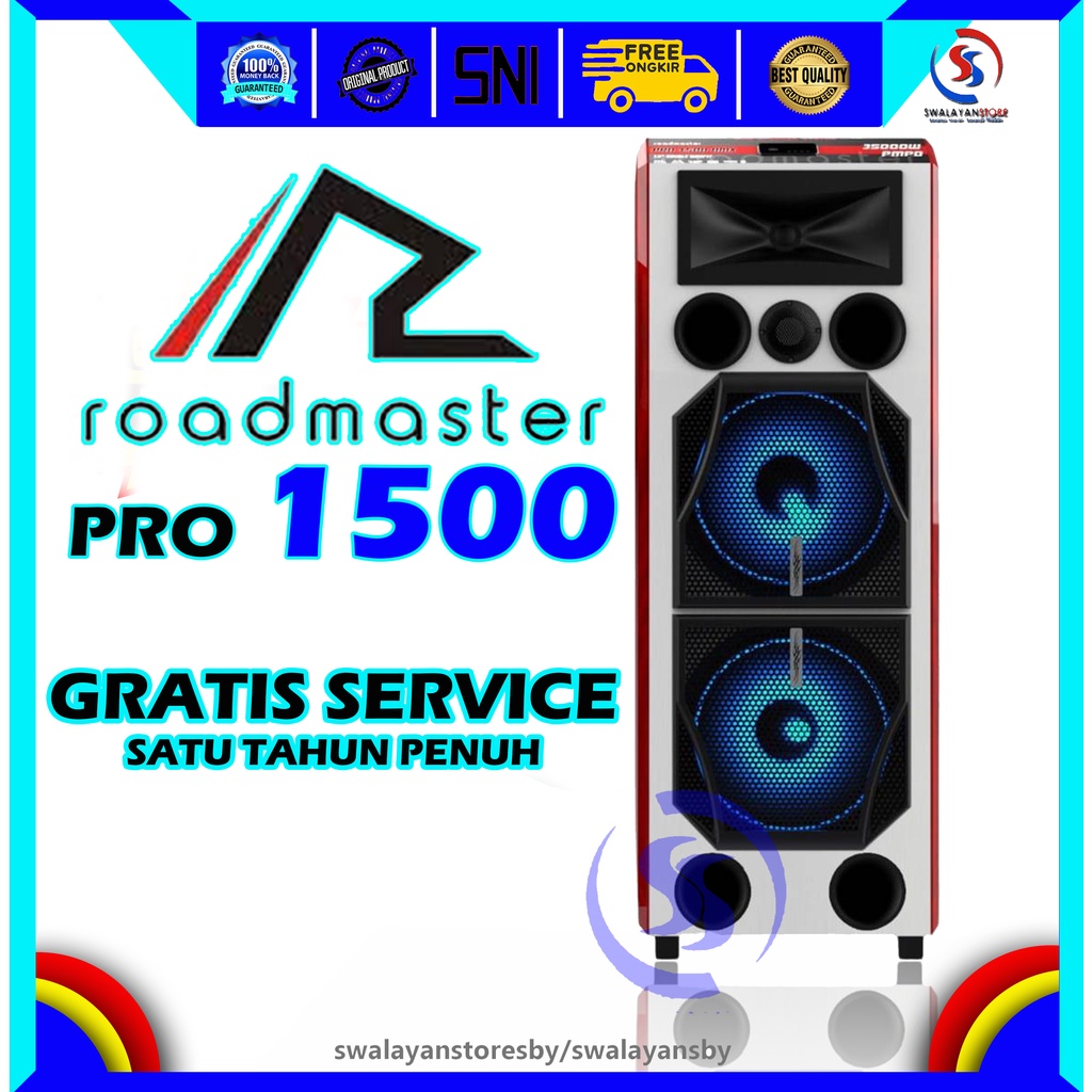 SPEAKER BLUETOOTH KARAOKE PRO 1500 ROADMASTER GARANSI RESMI