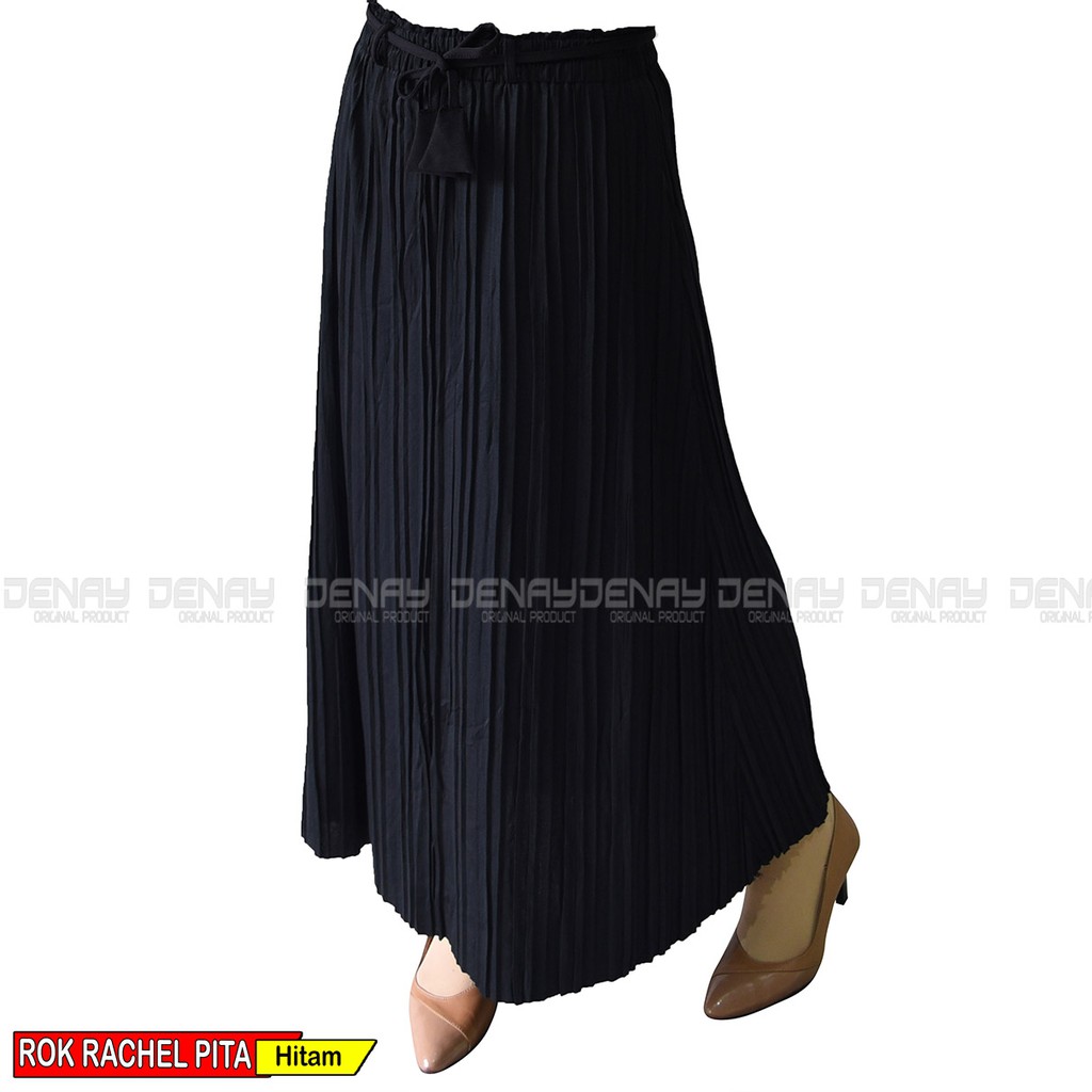 Rok Plisket Import - Bawahan Panjang Wanita Matt Moscrepe Premium Quality - Fashion Muslim