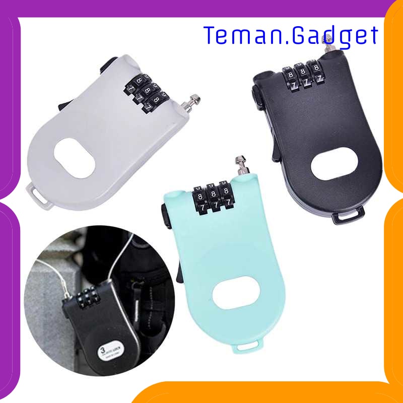 TG-IB772 F&amp;K GEMBOK KUNCI PENGAMAN SEPEDA NUMBER SECURITY LOCK 3 DIGIT NK-221