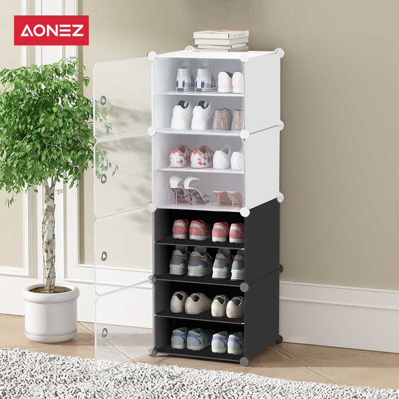 Aonez Rak Sepatu Anti Debu Layer Tebal Shoe Rack Portable Serbaguna Kotak Sepatu Portable