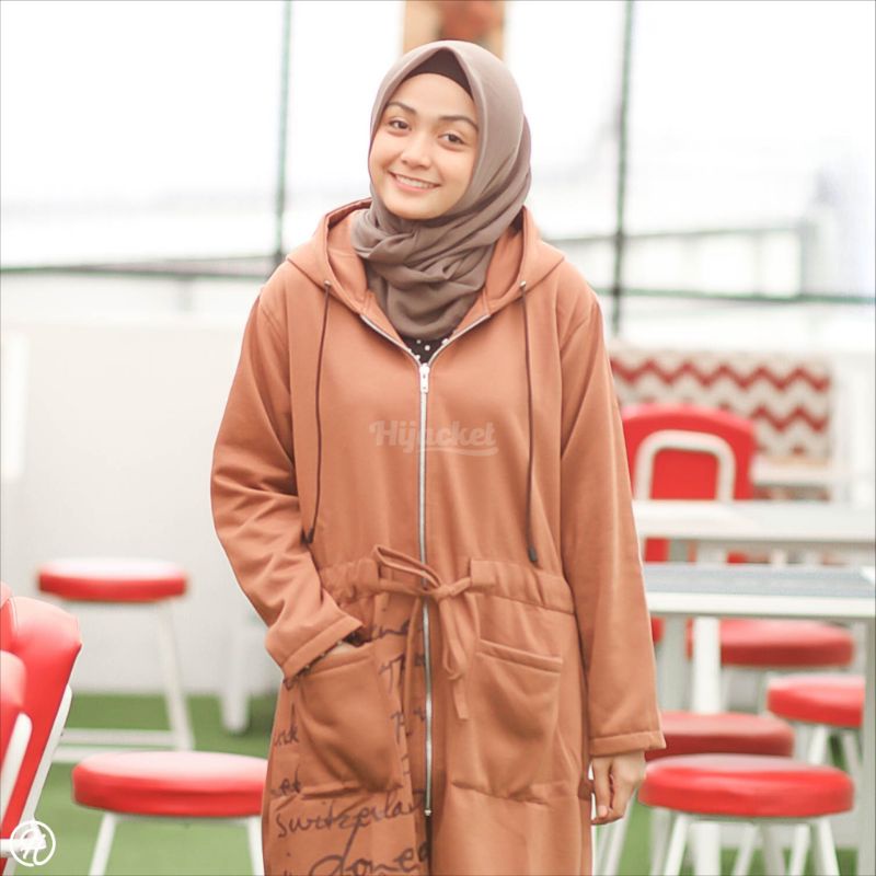 100% ORIGINAL - Jaket Sweater Wanita Muslimah Hijaber - Hijacket Urbanashion- Hijab Hijabers Panjang