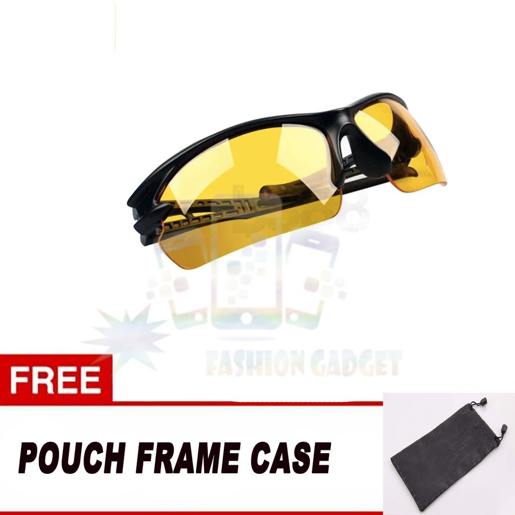 Kacamata Anti Silau Siang Dan Malam / Kaca Mata Motor HD Vision Riding Glasses Night Driving Sport