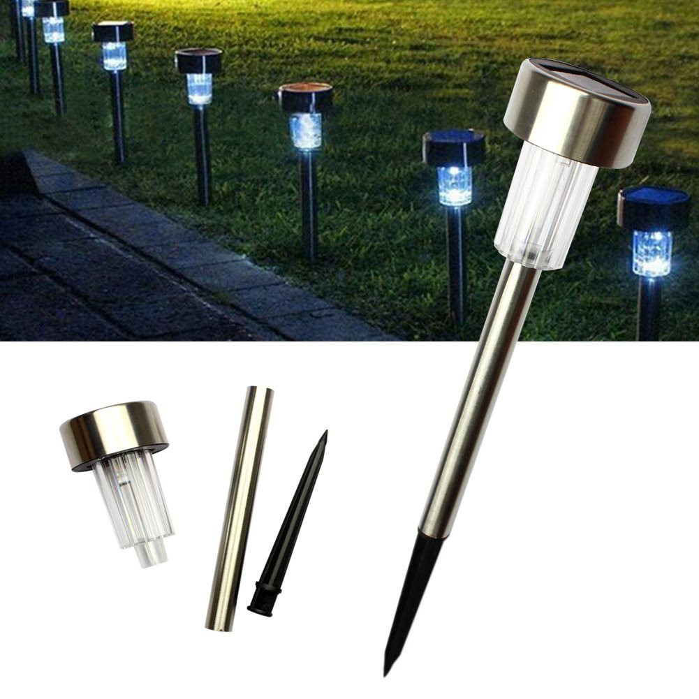 [COD] Lampu Taman Tancap UV Light LED Power Matahari Tenaga Surya Solar Stainless Besi Garden Lamp