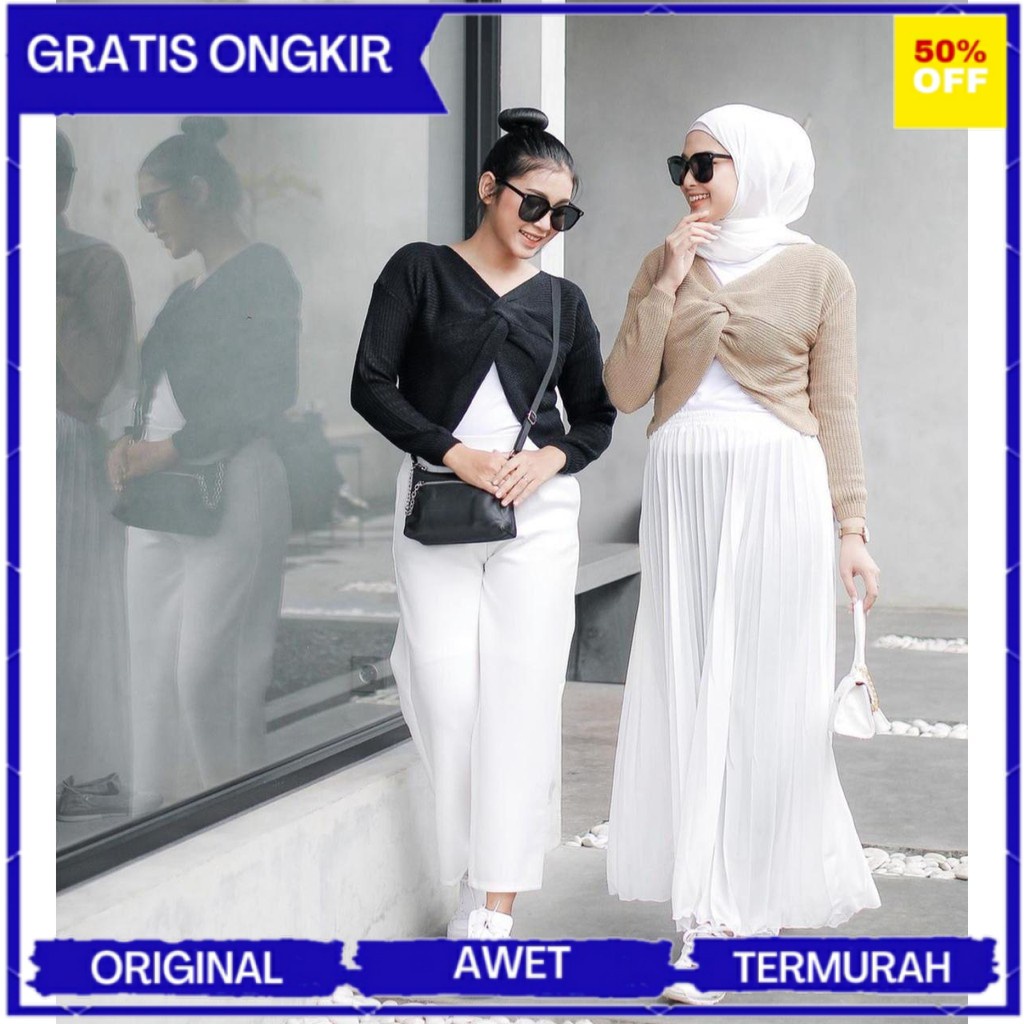 (BAYAR DITEMPAT) TERBARU TITIESA SWEATER RAJUT HITS OOTD  FASHION WANITA MUSLIMAH