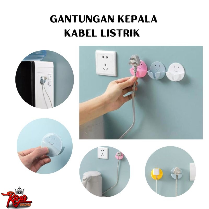 VM3 - Hook Gantungan Kepala Charger Colokan Bulat