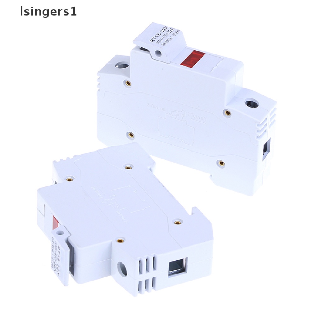(lsingers1) 2pcs holder Sekring din rail mount rt18-32x ac 380v 32a 1 pole 10x38mm