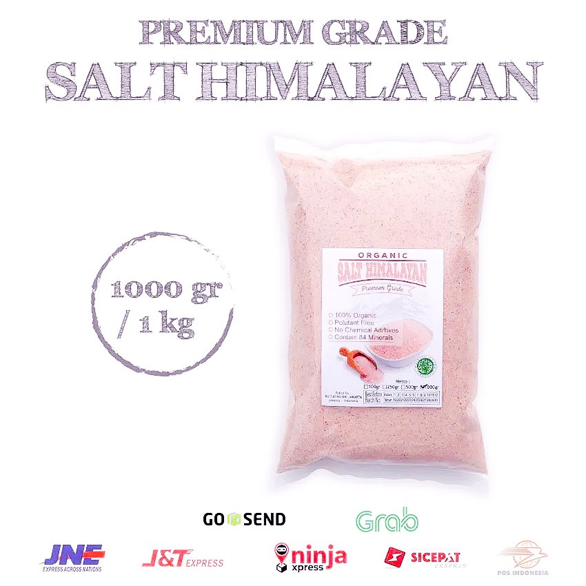 Garam Himalaya - Organic Pink Salt Himalayan Cristal Salt Fine Premium Quality / Terbaik