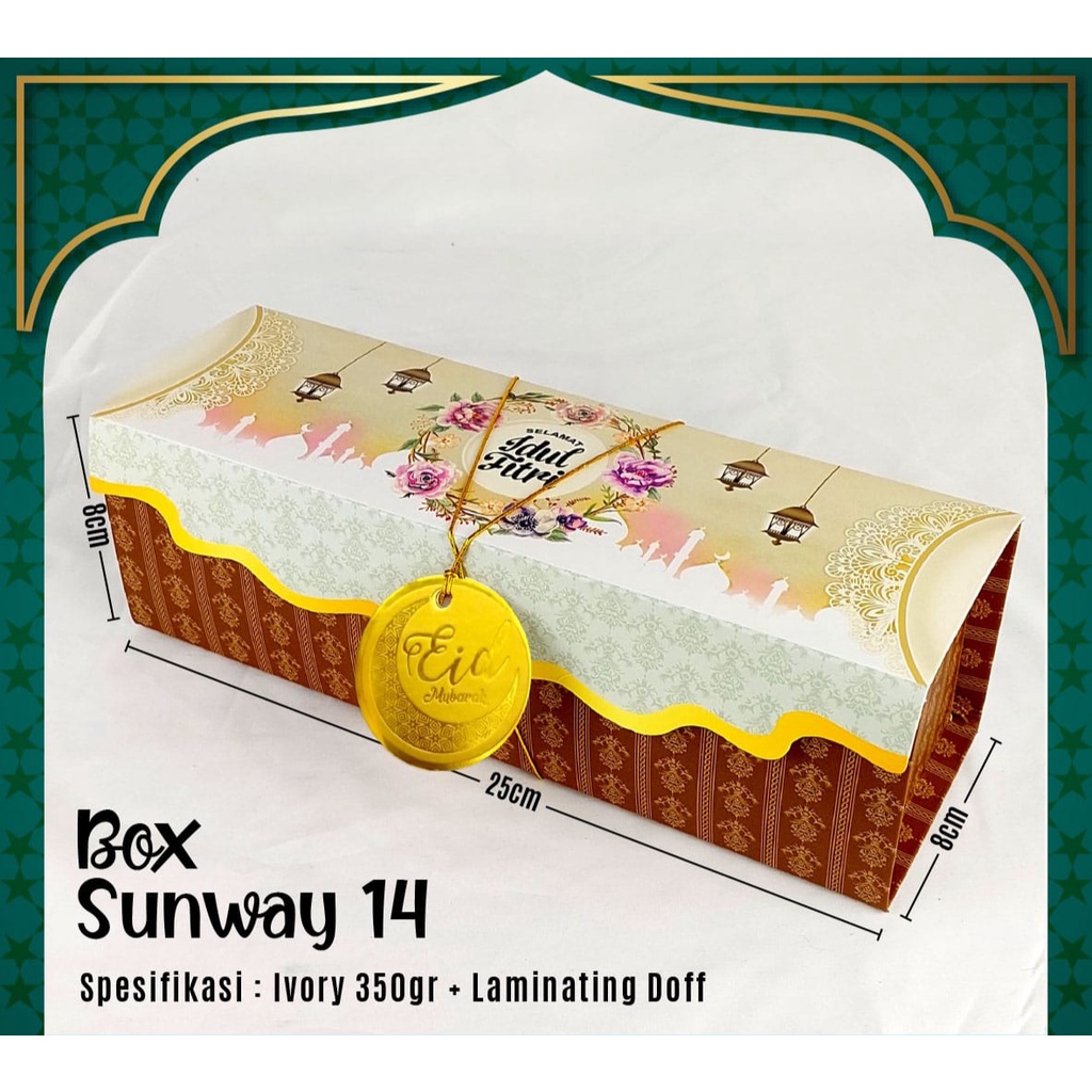 

BOX SUNWAY#14 ( 5PCS ) DUS KUE LEBARAN IDUL FITRI/PARCEL KUE LEBARAN