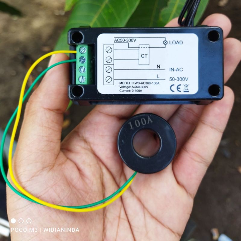 AC voltmeter suhu 100 ampere dengan monitor lcd