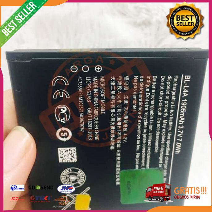 Acc Hp Baterai Nokia Bl L4A Microsoft Lumia 535 1905Mah Original