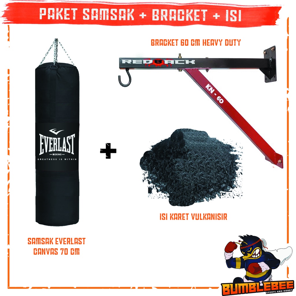 PAKET LENGKAP SAMSAK PLUS ISI 70cm + Gantungan Redback 60cm KN60