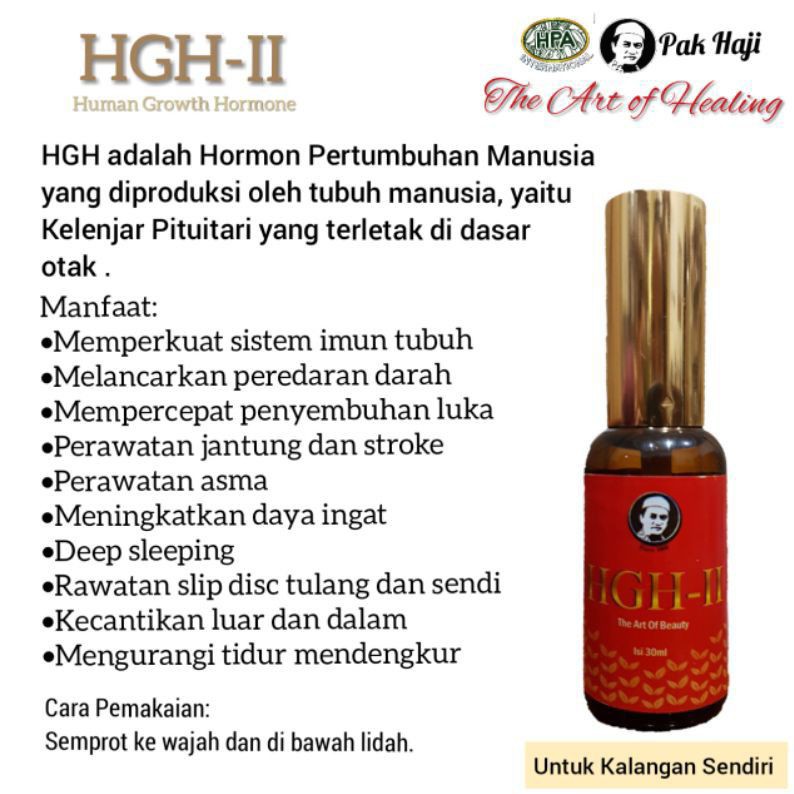 HGH II NEW  ORIGINAL HPA PAK HAJI , 100% herbal, untuk kesembangan hormon, untuk kecantikan dan pros