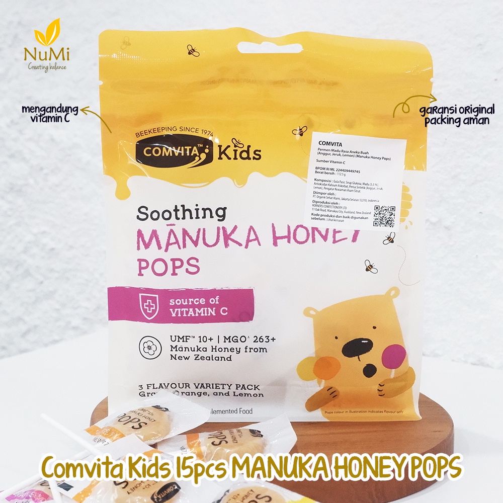 

112G Kids Soothing Pops with UMF 10+ Manuka Honey - Comvita
