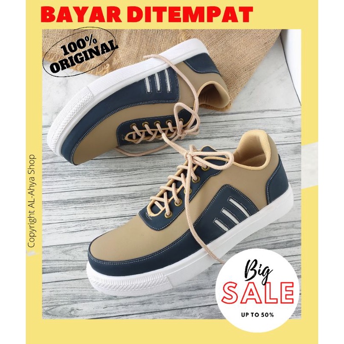 Sepatu Pria Dewasa Olahraga Sporty Kasual Trendy Keren Sneakers Pria Tali Original One Love
