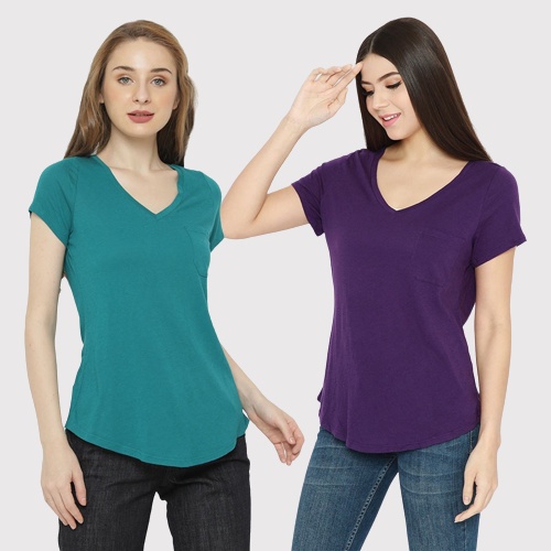 MAURICES Kaos Wanita Relaxed Vneck Tee