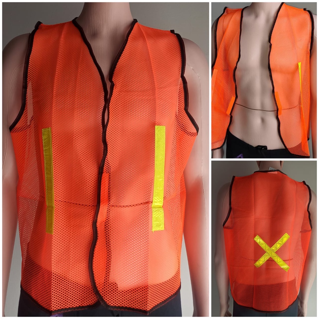 Safety vest lari sepeda rompi jaring keselamatan mantul malam