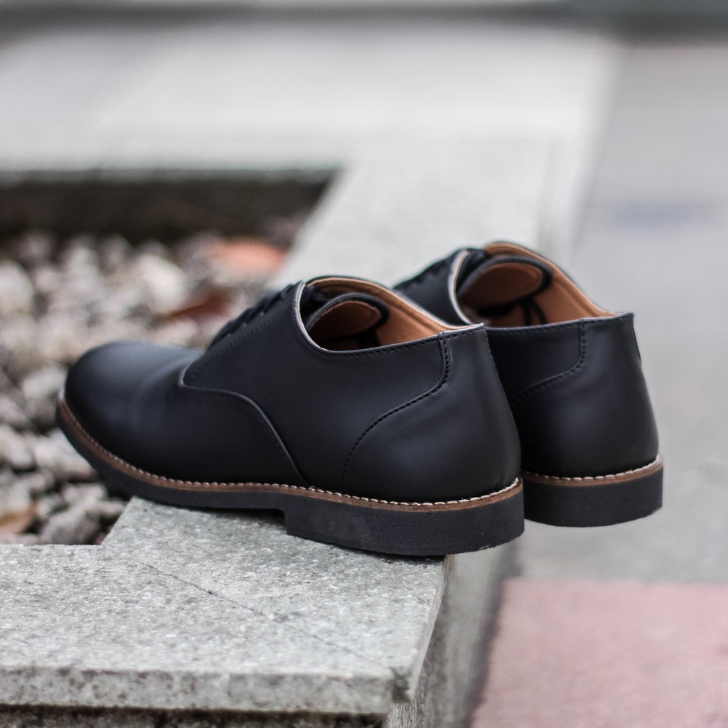 Dembble Black | 39-45 | Sepatu Pantofel Kerja Kantor Kuliah Pria/Men Laces Oxford Footwear | FORIND x Lvnatica