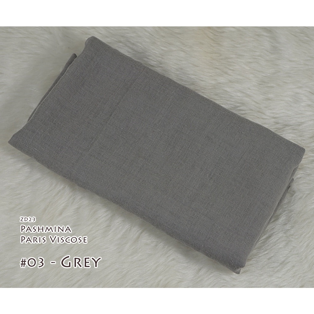 Pashmina Polos Paris Viscose - AYUMI by Luulu Scarf-#03 - Grey