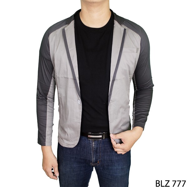 Blazer Gaul Laki-Laki Katun Abu – BLZ 777