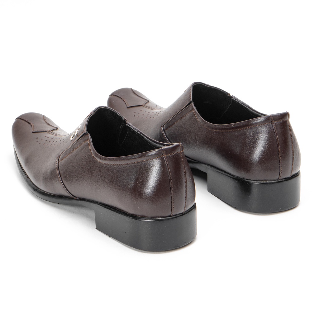 Sepatu Pantofel Pria Formal Kerja Warna Coklat Kantoran Kulit Asli Premium Kerja Kantor Pesta Grup3