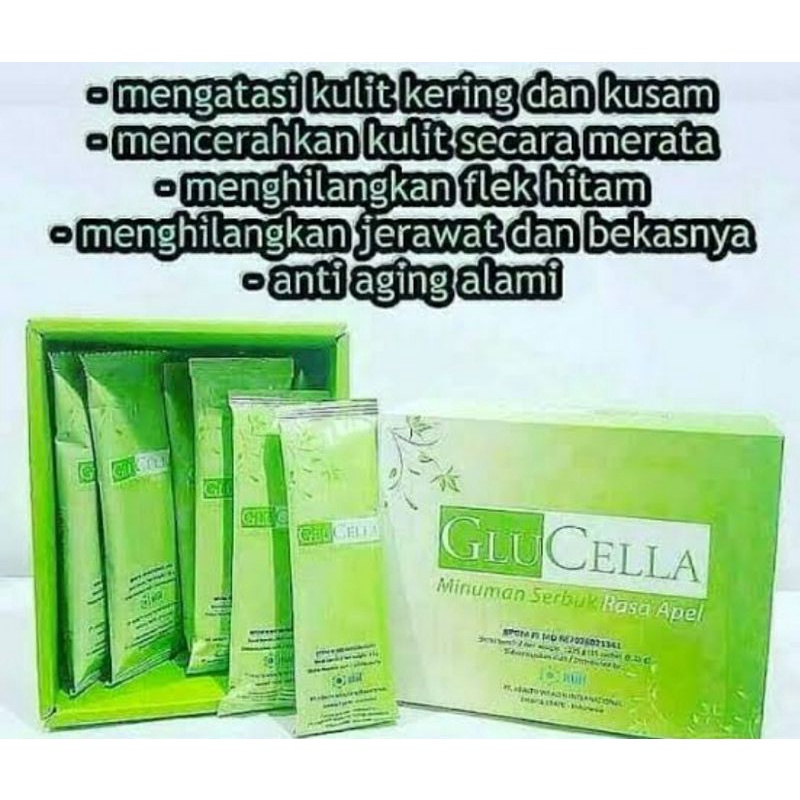 

Promo 2 Box Glucella PASTI ORI pencerah kulit collagen isi total 30 s