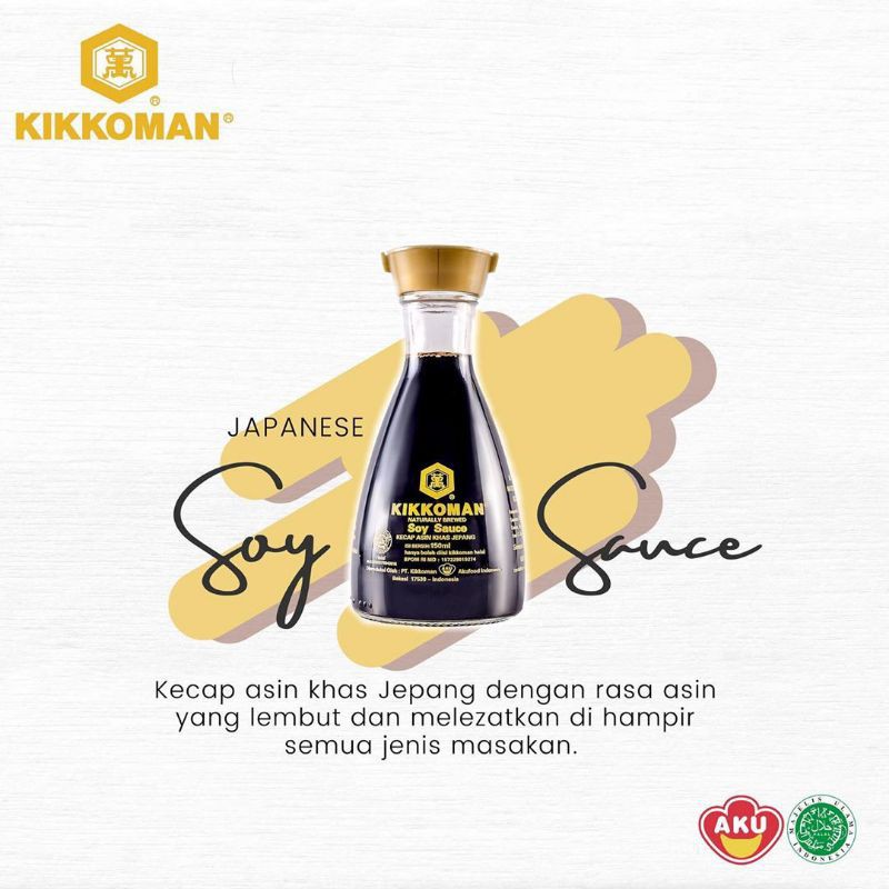 Kikkoman All Purpose Soy Sauce 150 ml | Kecap Asin Jepang Botol  dispenser,  Kikoman Shoyu