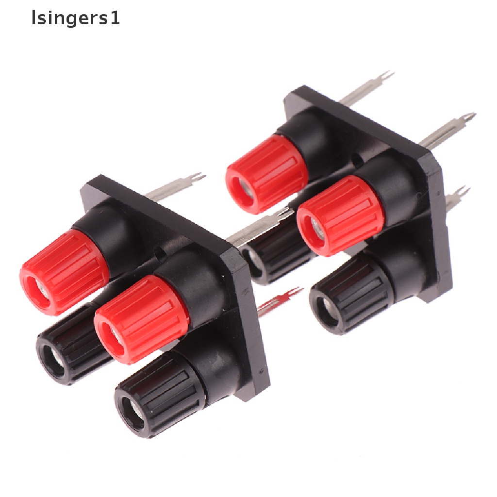 (lsingers1) 2pcs Jack Banana Eksternal 4-pin Untuk Speaker Amplifier WP4-10