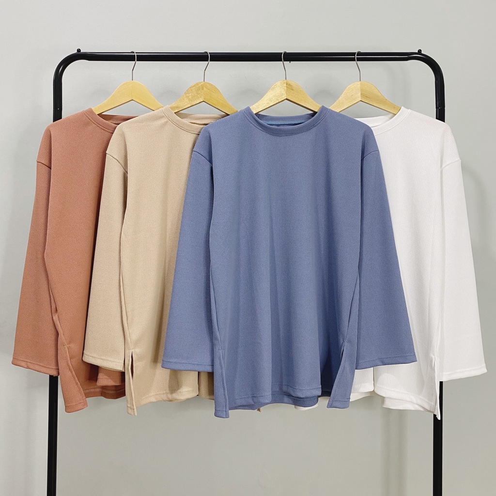 LONG SWEATER RAJUT KNIT LAURA WAFER WAFFLE PREMIUM KODE B557