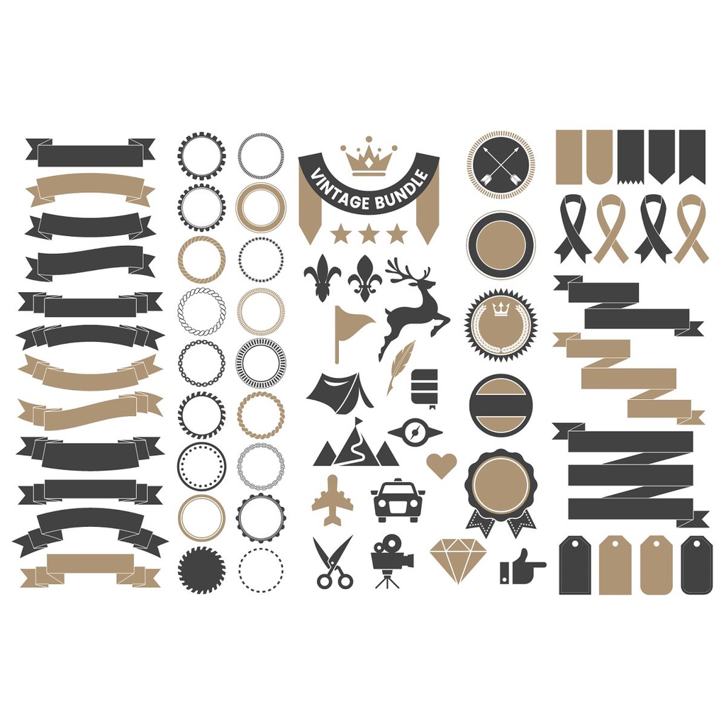 395 Vintage Generator Toolkit - Photoshop &amp; Illustrator