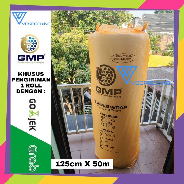 

Ginger- Bubblewrap GMP Bubble Wrap GMP Putih Roll 125cm(L)x50m(P) Bungkus Oren