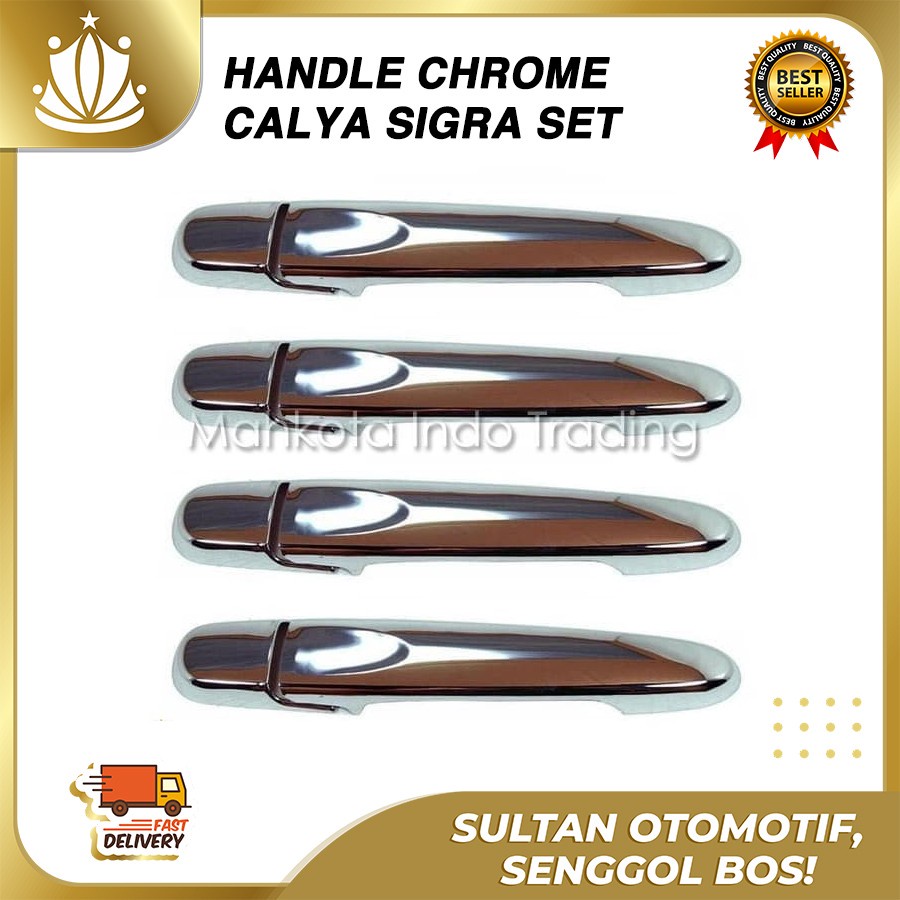 Cover HANDLE SAJA Gagang Pintu Mobil CALYA SIGRA Luxury Chrome