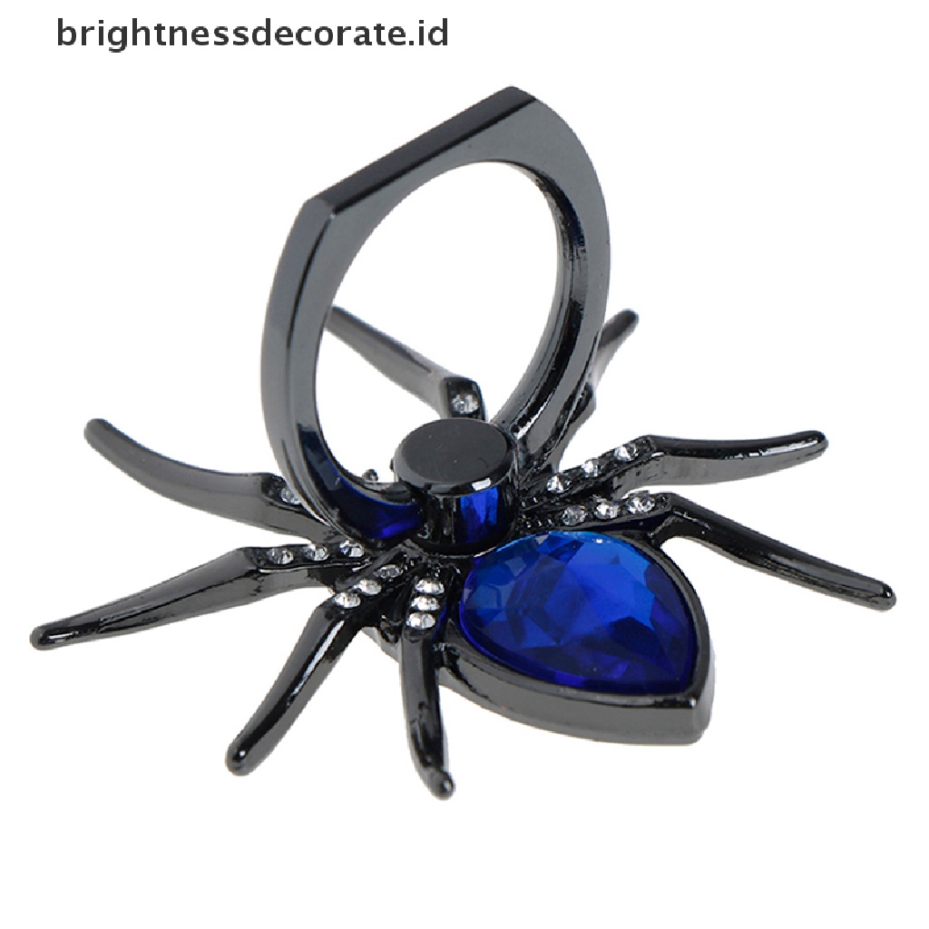 (Birth) Ring Holder Hp Bentuk Laba-Laba Bahan Metal Bisa Berputar 360 °