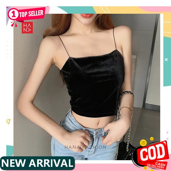 Omom Tenktop / Tank Top Sexy Singlet / Tenk Top Camisole Panjang / Tenk Top Tali Kecil / Gaya Korea 