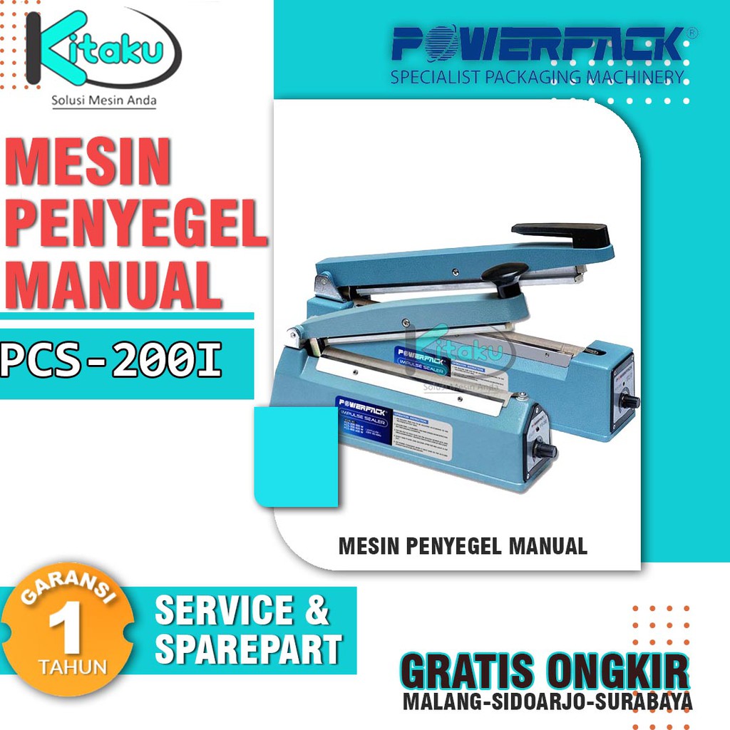 Jual Mesin Penyegel Plastik Handsealer POWERPACK-PCS-200i Indonesia ...