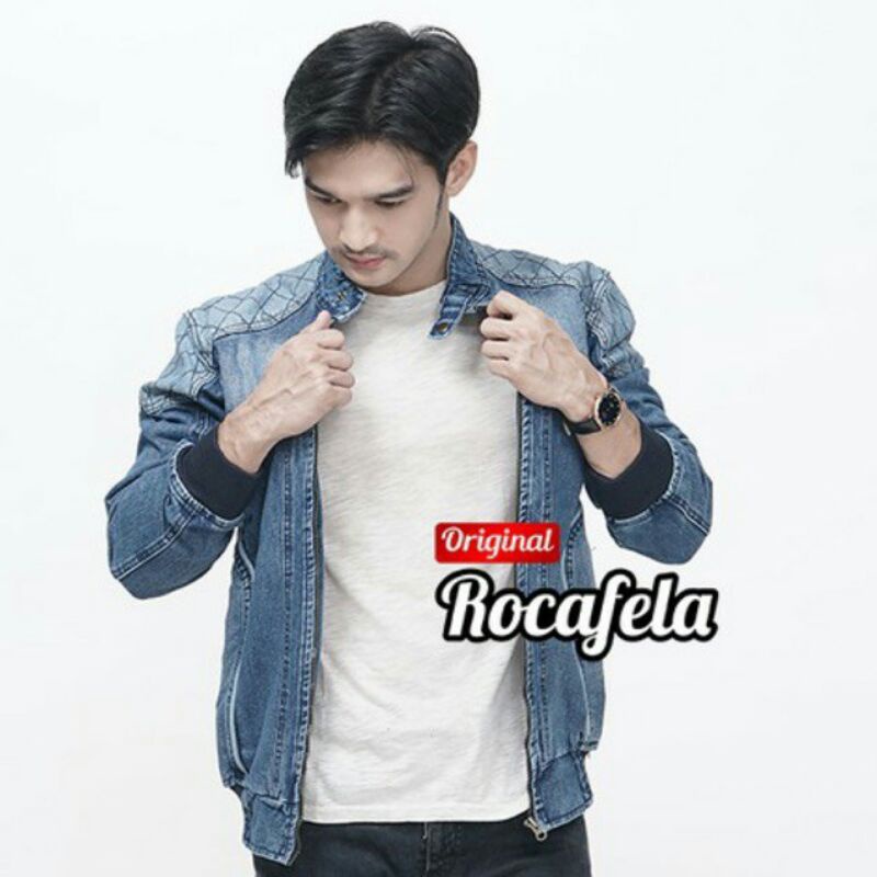 Jaket Jeans Kerah Sanghai Distro Terbaru Jeket Jeans Kekinian Jaket Jeans Terlaris Jaket Jeans Murah Jaket Pria