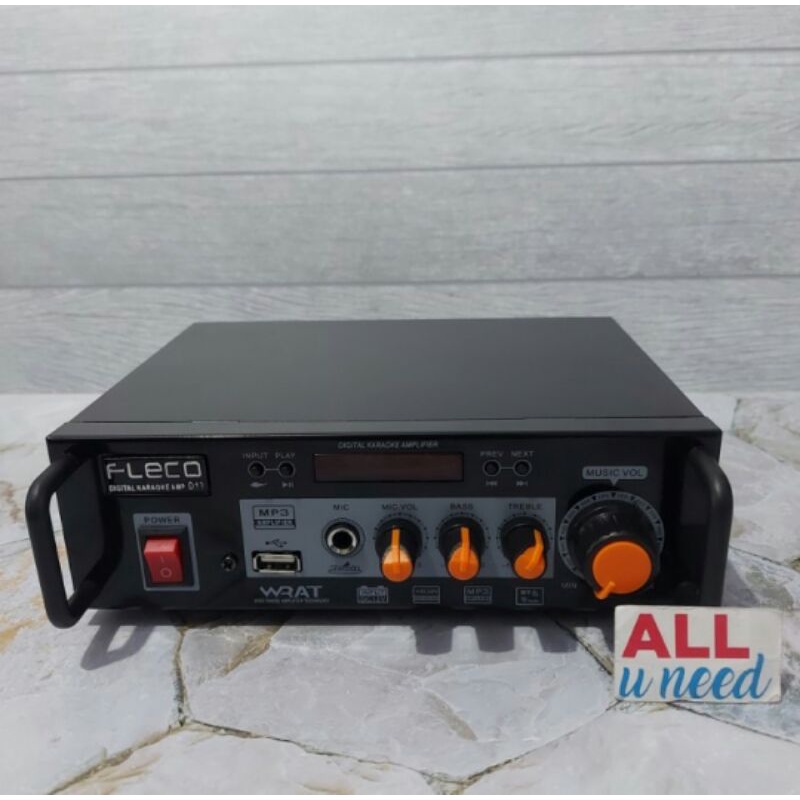 Cod Power Amplifier Fleco BT D13/Amplie Karaoke Bluetooth MP3 player