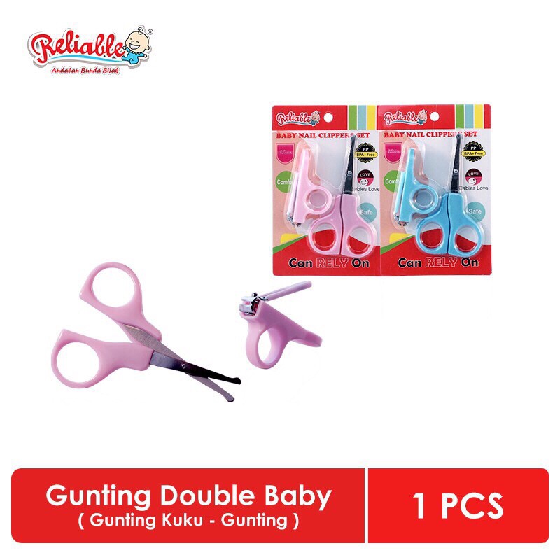 Reliable Gunting Double FREE Gunting Kuku Bayi (Murah) Gunting kuku bayi SET BABY CARE ISI 2 PCS