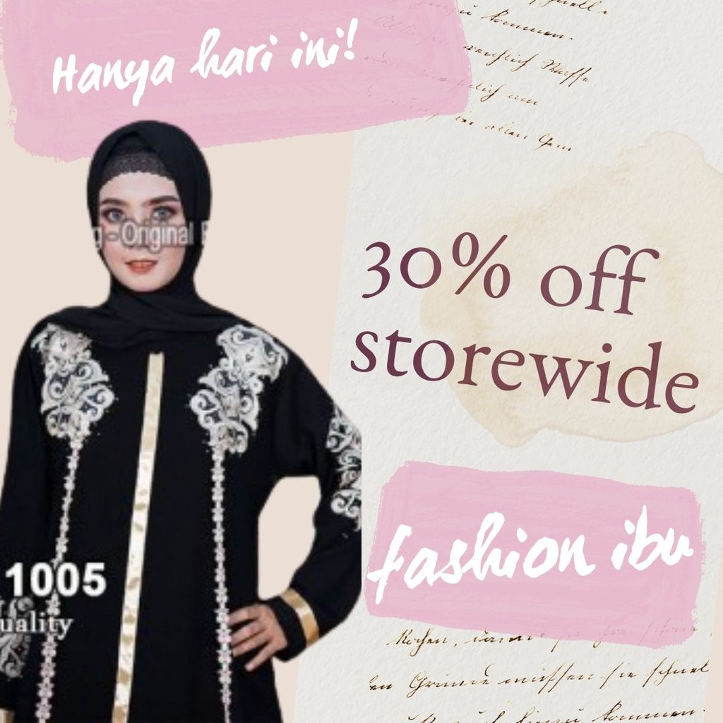 Abaya Modern Gamis Dubai Turkey Turki 1005 Abaya