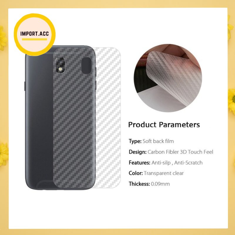 SKIN CARBON SAMSUNG ANTIGORES BELAKANG SKIN BACK 3D [IMPORT]