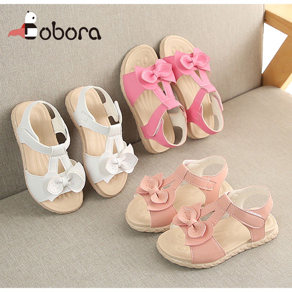 BOBORA Sepatu Sandal Bayi Perempuan  Anti Slip Aksen Hollow 