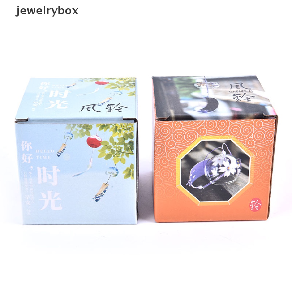 (jewelrybox) Lonceng Angin Gantung Bahan Kaca Gaya Jepang Untuk Dekorasi Taman / Jendela / Indoor