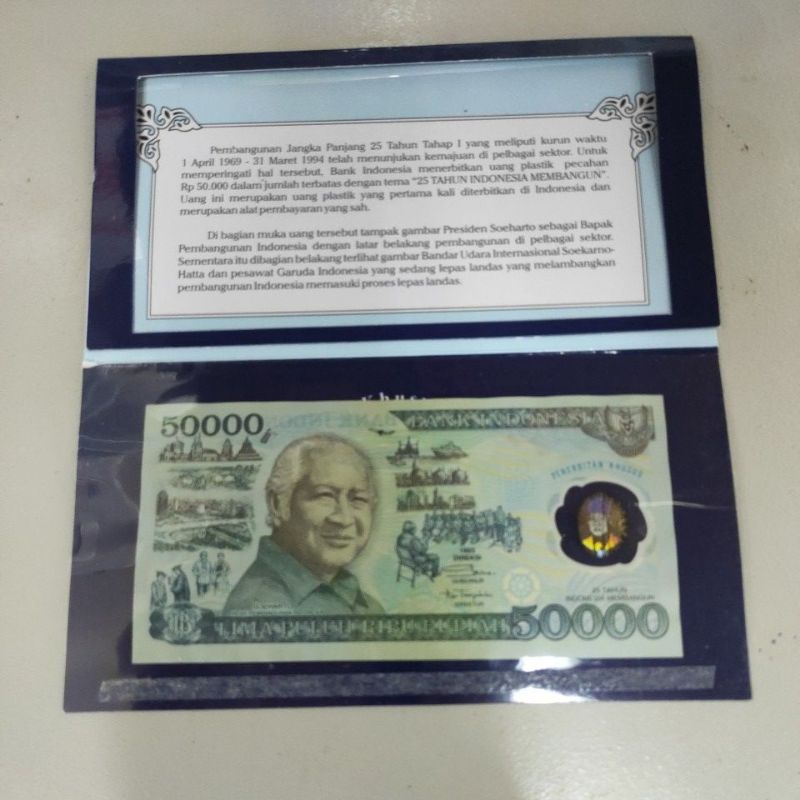SERI ZZZ UANG POLYMER INDONESIA SOEHARTO SUHARTO BESERTA FOLDER